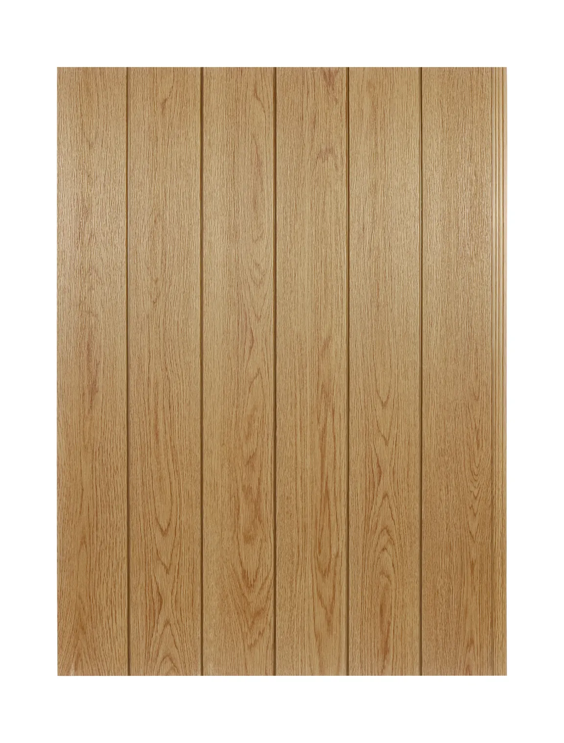 Golden Beech FlowVeins cladding boards installed as a wall