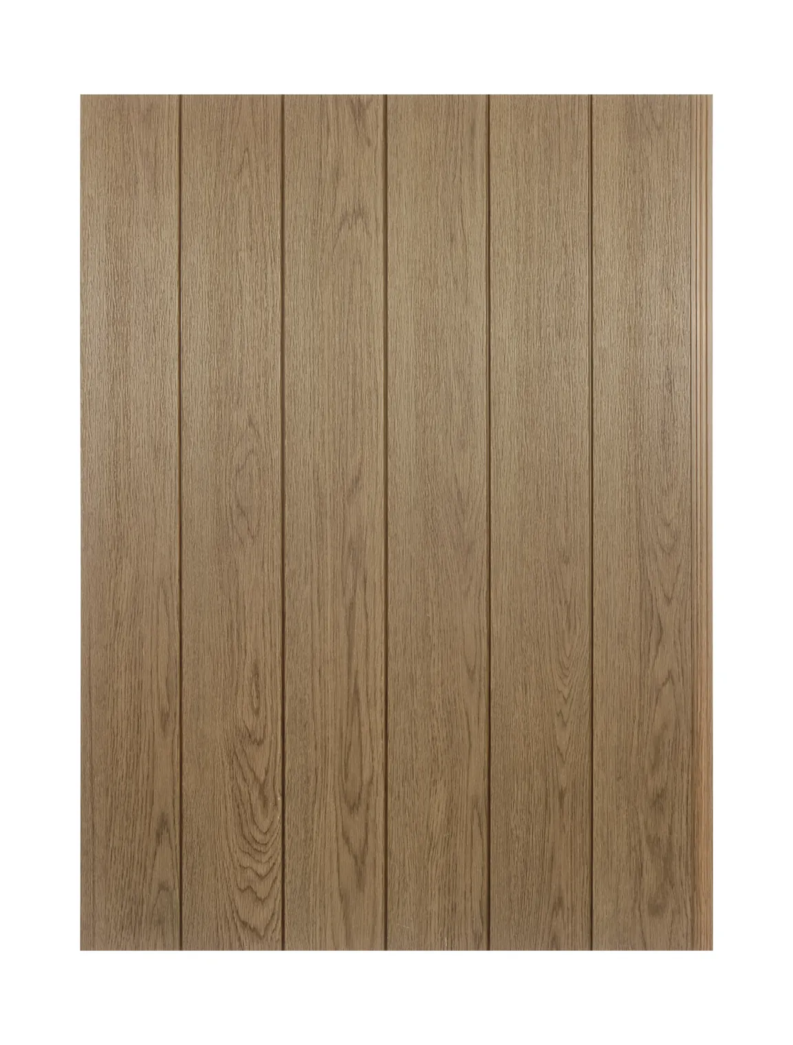 Honey Teak FlowVeins cladding boards installed as a wall