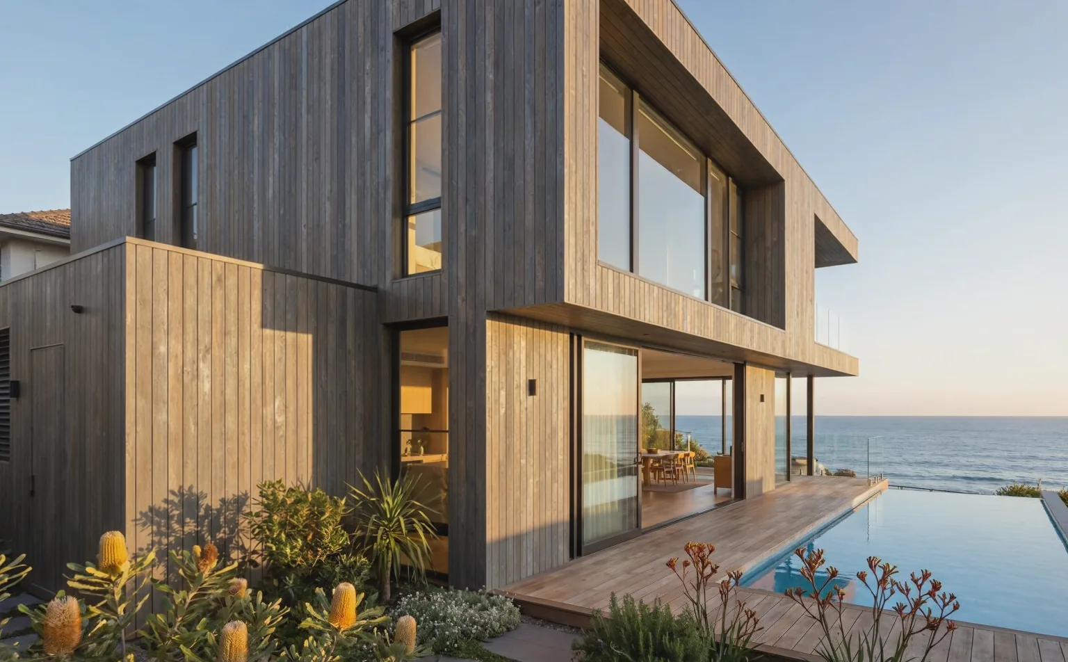 Concept visualisation of an exterior wall cladding facade in Smoke Grey